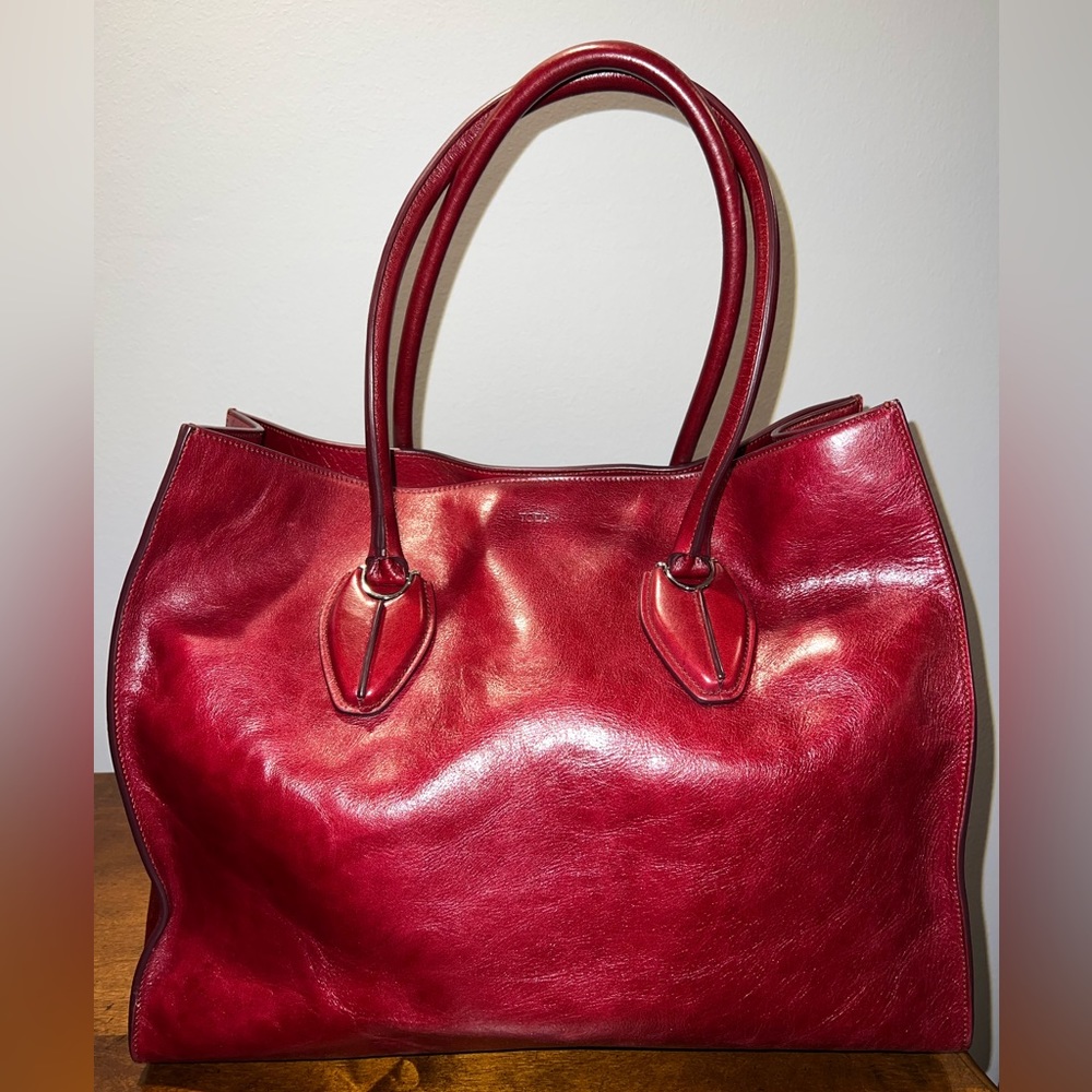 Tod’s Ox Blood Carry All Tote